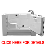 Acrylic Slide-In Wheelchair Accessible Walk-In Tub